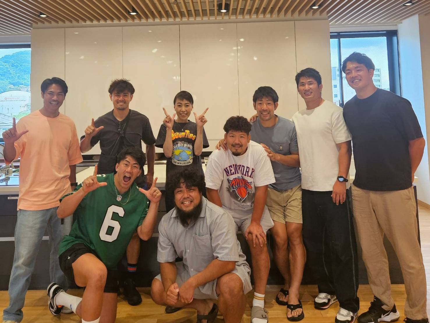 ワークショップ 福岡での選手たちとの集合写真